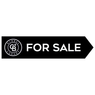 CB44C - GLOBAL LUXURY DIRECTIONAL ARROW - FOR SALE 6" X 24" - CORRUGATED PLASTIC Printed On Both Sides