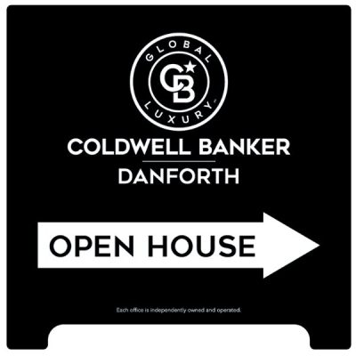 DA74C - GLOBAL LUXURY OFFICE A-BOARD - BLACK 24"X24" - PLYWOOD Printed On Both Sides