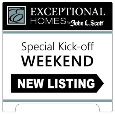 JL168 - EXCEPTIONAL HOMES KICK OFF WEEKEND A-Board 24"X24" - Plywood Printed On Both Sides