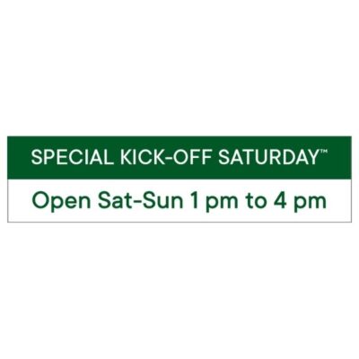 JL182 - SPECIAL KICK OFF WEEKEND POST Topper 6"X24" - Polystyrene Plastic Printed On One Side