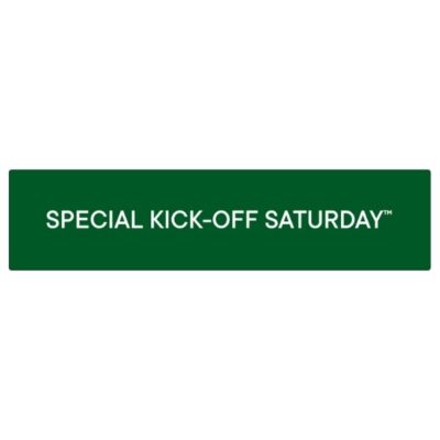 JL198 - SPECIAL KICK OFF SATURDAY POST Topper 6"X24" - Polystyrene Plastic Printed On One Side