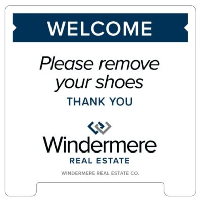 WN54 - REMOVE YOUR SHOES MINI A-Board 12"X12" - Plywood Printed On Both Sides