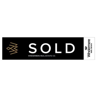 WN66 - W COLLECTION SOLD BY WINDERMERE Sign 6"X24" - Polystyrene Plastic Printed On One Side
