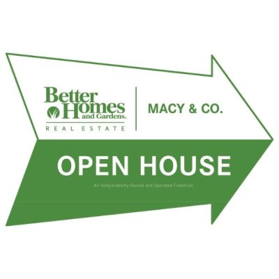 BG09 - OPEN HOUSE DIRECTIONAL ARROW 18"X24" - CORRUGATED PLASTIC Printed On Both Sides